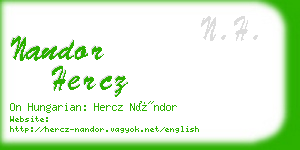 nandor hercz business card